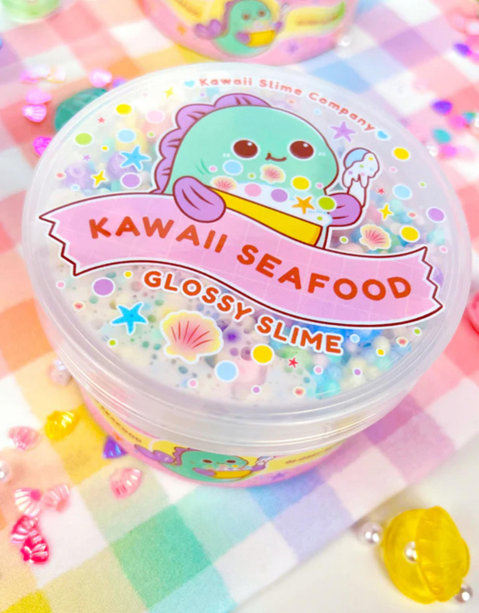 Kawaii Slime Company Kawaii Seafood Glossy Semi-Floam Slime