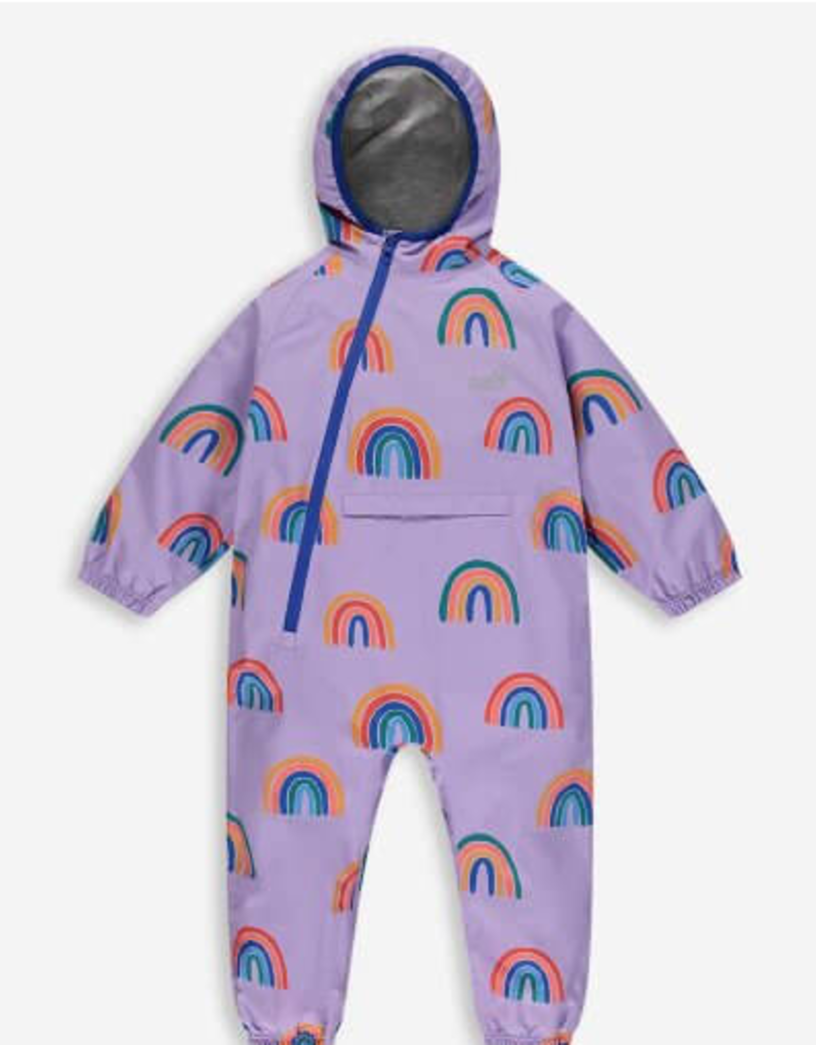 Muddy Puddles 0-6MO: EcoLight Recycled Puddlesuit - Lilac Rainbow