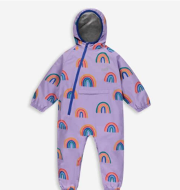 Muddy Puddles 12-18MO: EcoLight Recycled Puddlesuit - Lilac Rainbow