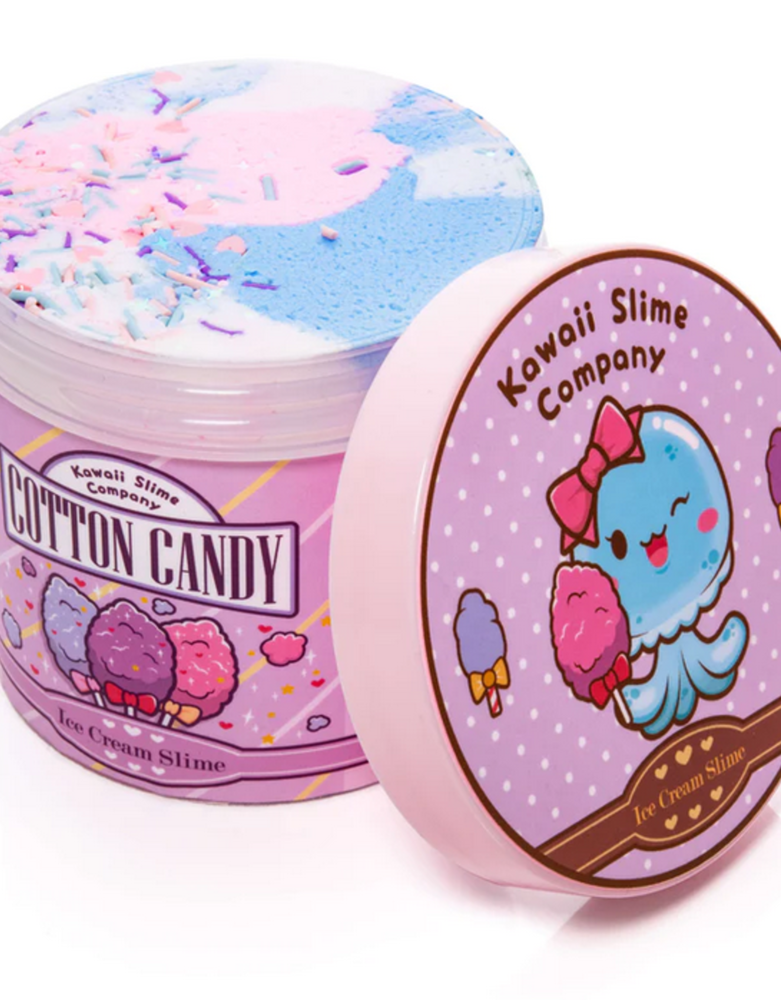 Kawaii Slime Company Cotton Candy Scented Ice Cream Pint Slime