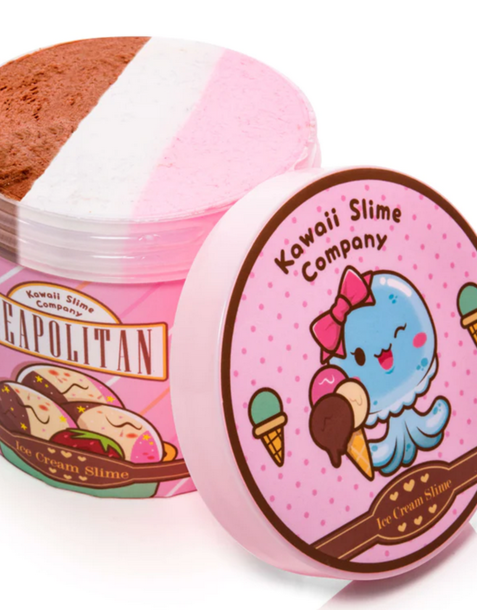 Kawaii Slime Company Neapolitan Scented Ice Cream Pint Slime