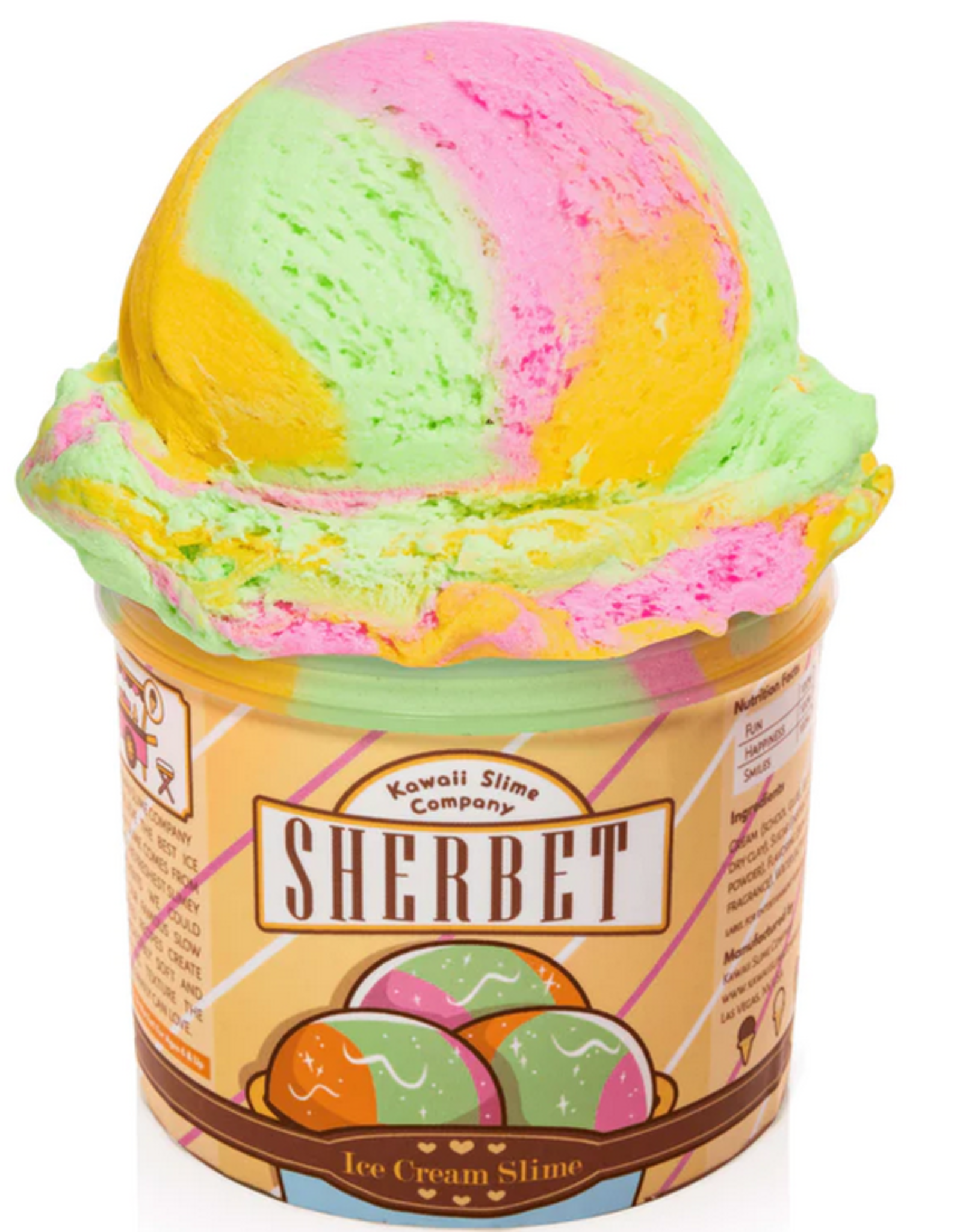 Kawaii Slime Company Sherbet Scented Ice Cream Pint Slime