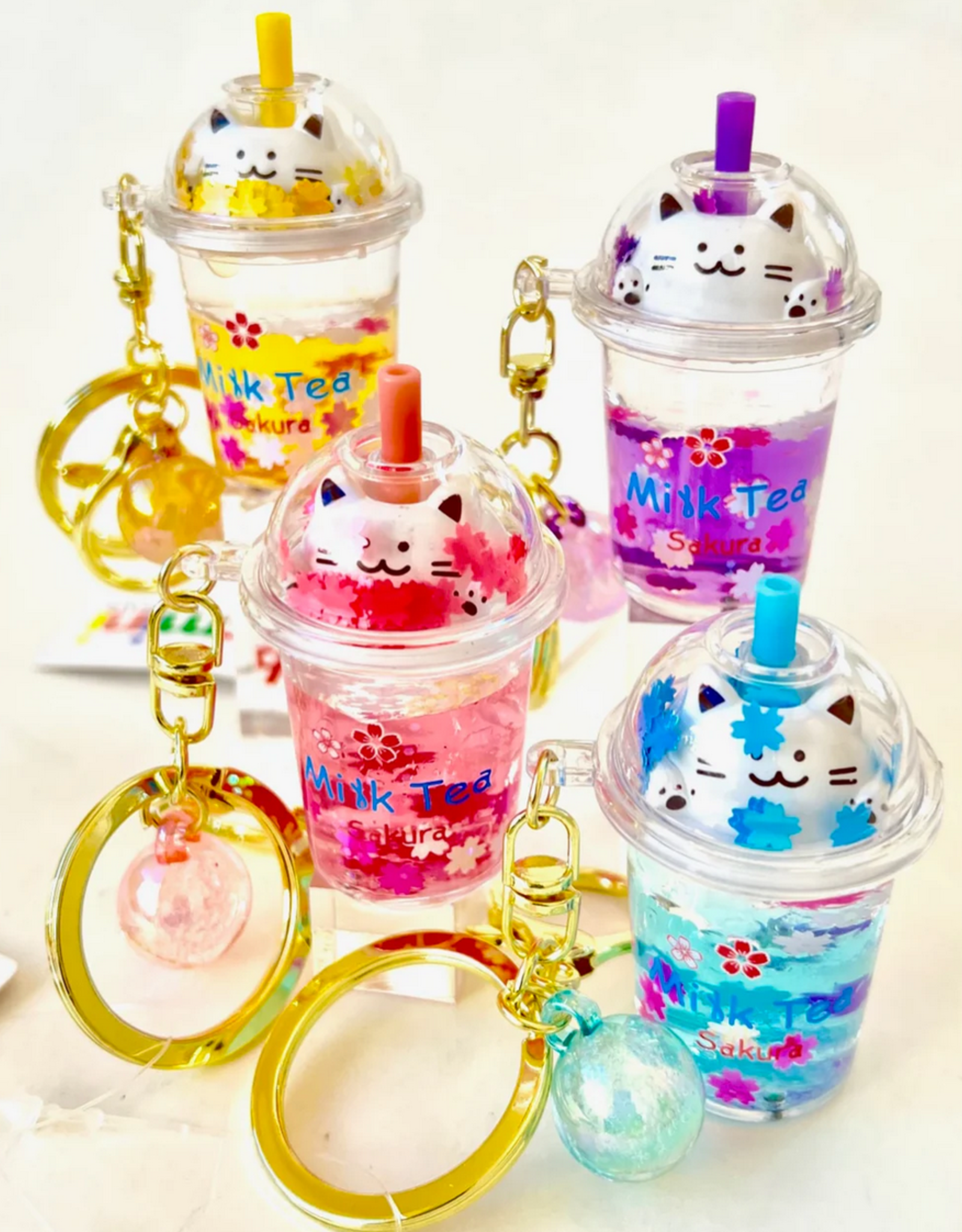 bcmini Key Charm: Kitty Milk Tea Floaty