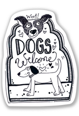 Nice Enough Stickers Sticker: Dogs Welcome