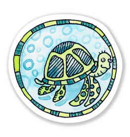 Nice Enough Stickers Sticker: Turtle Swim