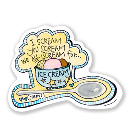 Nice Enough Stickers Sticker: I Scream