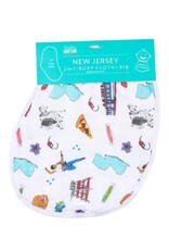 Little Hometown New Jersey Baby: 2-in-1 Burp Cloth and Bib