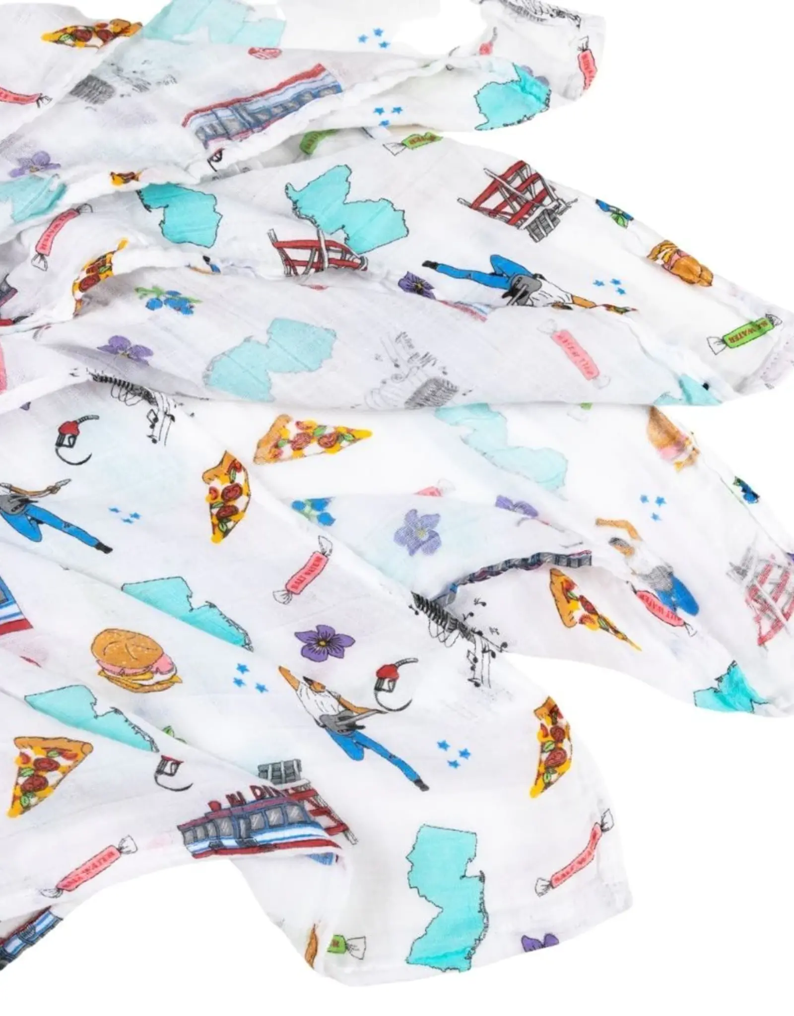 Little Hometown New Jersey Baby Swaddle Blanket