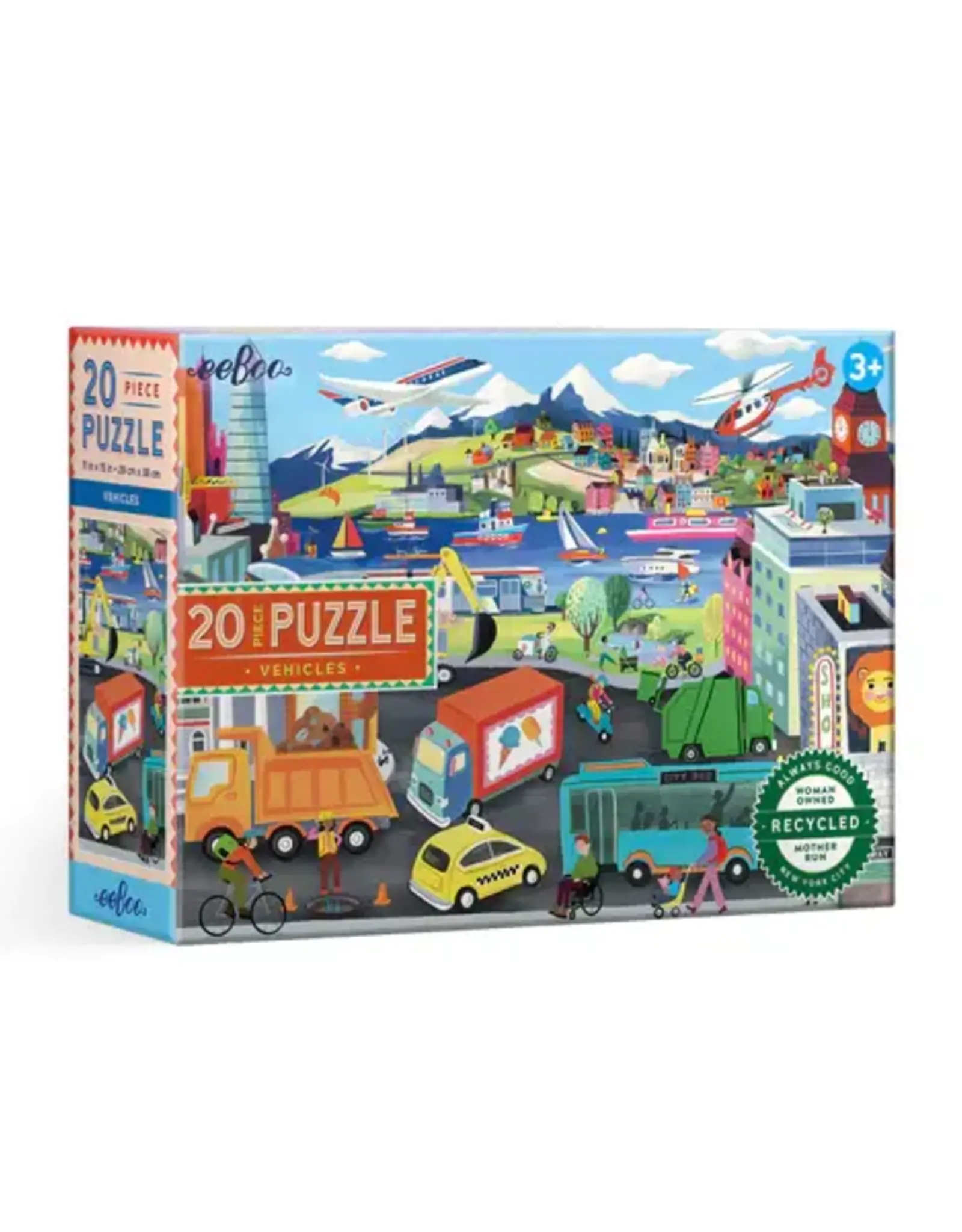 eeBoo 20pc Puzzle: Vehicles