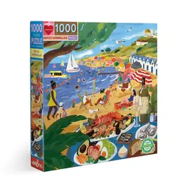 eeBoo 1000pc Puzzle: Beach Umbrellas