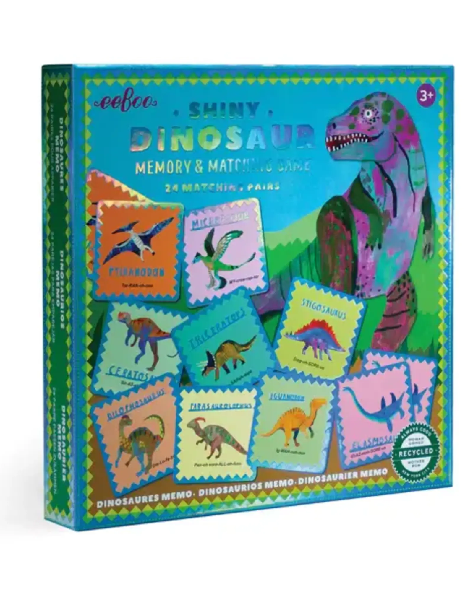 eeBoo Shiny Dinosaur Memory and Matching Game