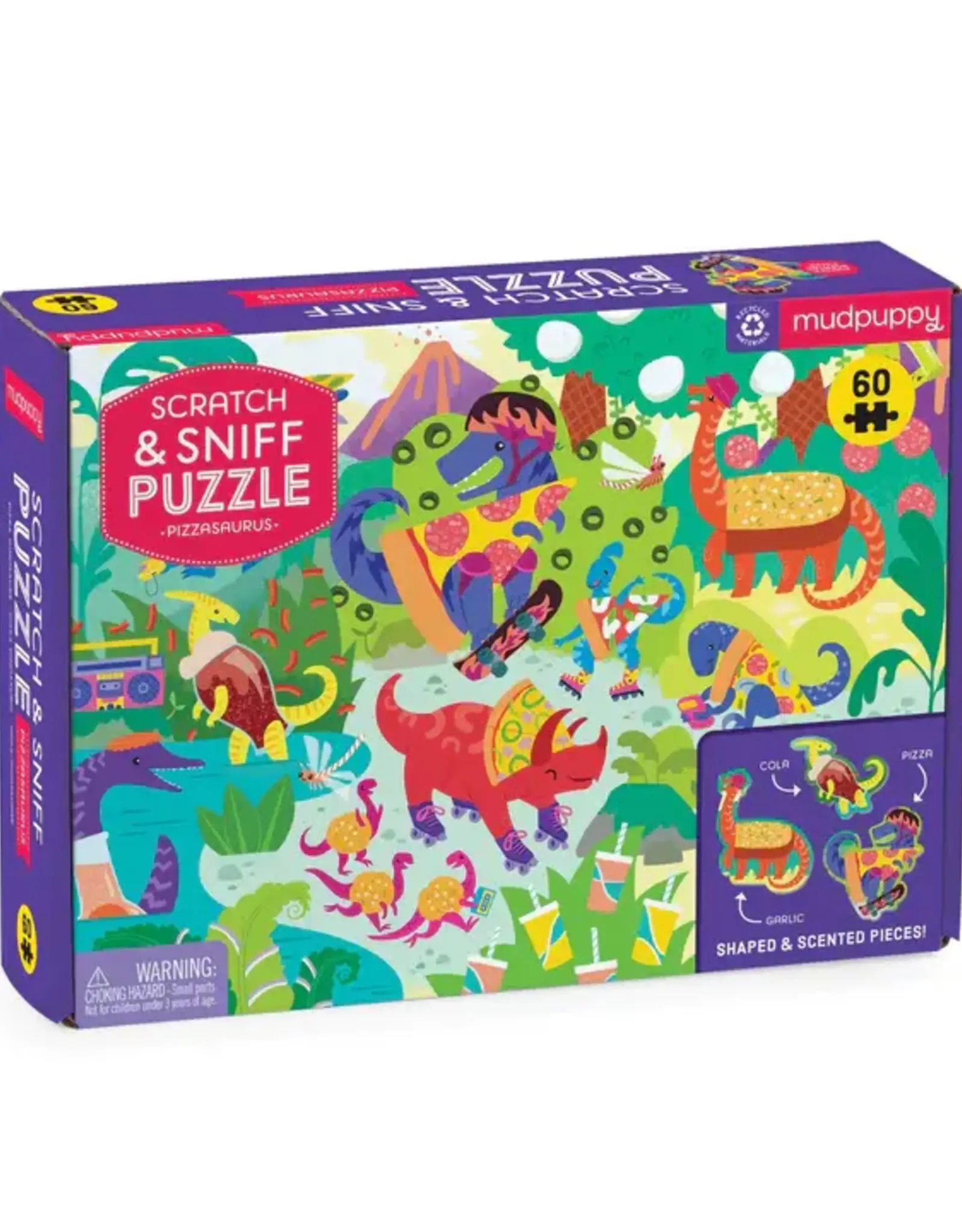 Chronicle Books 60pc Puzzle: Scratch and Sniff Pizzasaurus