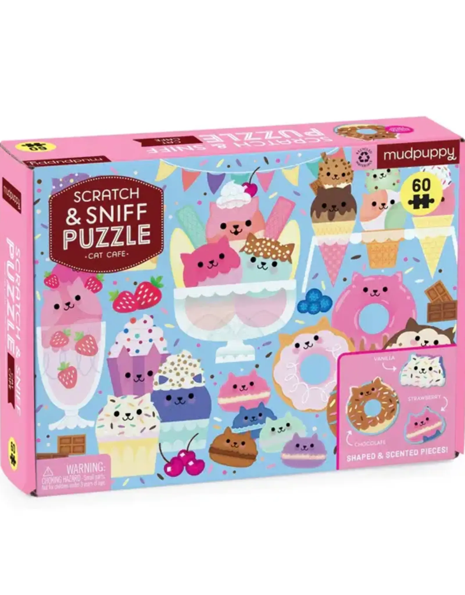 Chronicle Books 60pc Puzzle: Scratch and Sniff Cat Cafe