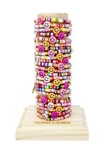 Zomi Gems Happy Face Stretchy Rainbow Disk Bracelet Tower