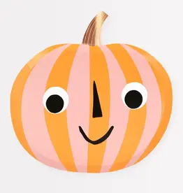 Meri Meri Pink & Orange Stripy Pumpkin Plate