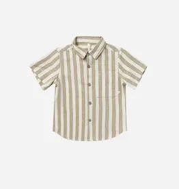 Rylee+Cru 12-18mo: Collared Short Sleeve Shirt - Autumn Stripe