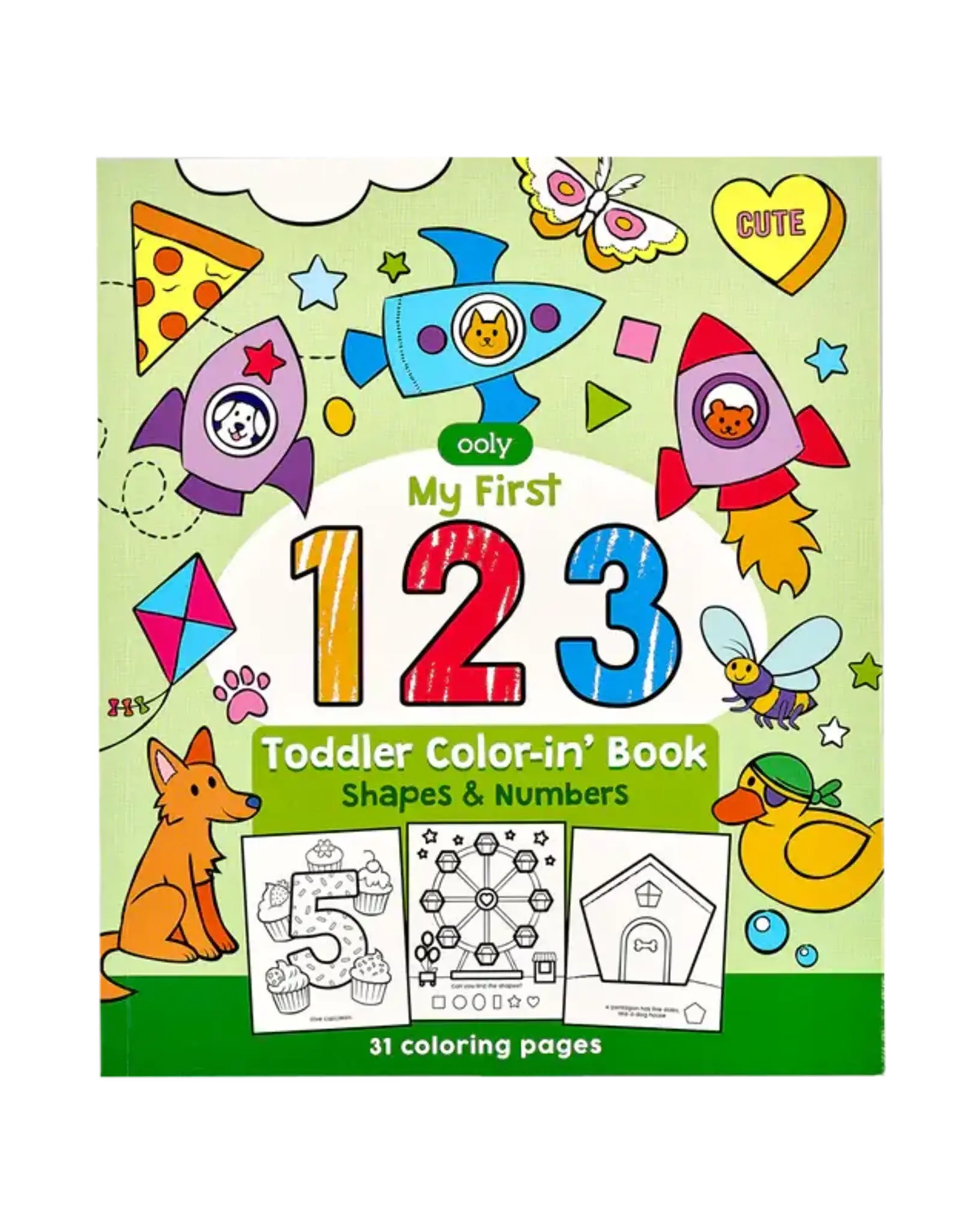 Ooly Toddler Colorin' Book - 123: Shapes & Numbers