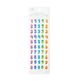 Ooly Stickiville Skinny: Rainbow Numbers (Holographic Glitter)