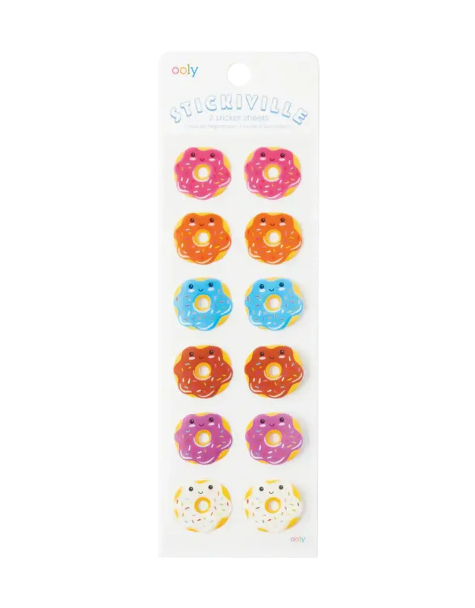 Ooly Stickiville Skinny: Happy Donuts (Clear)