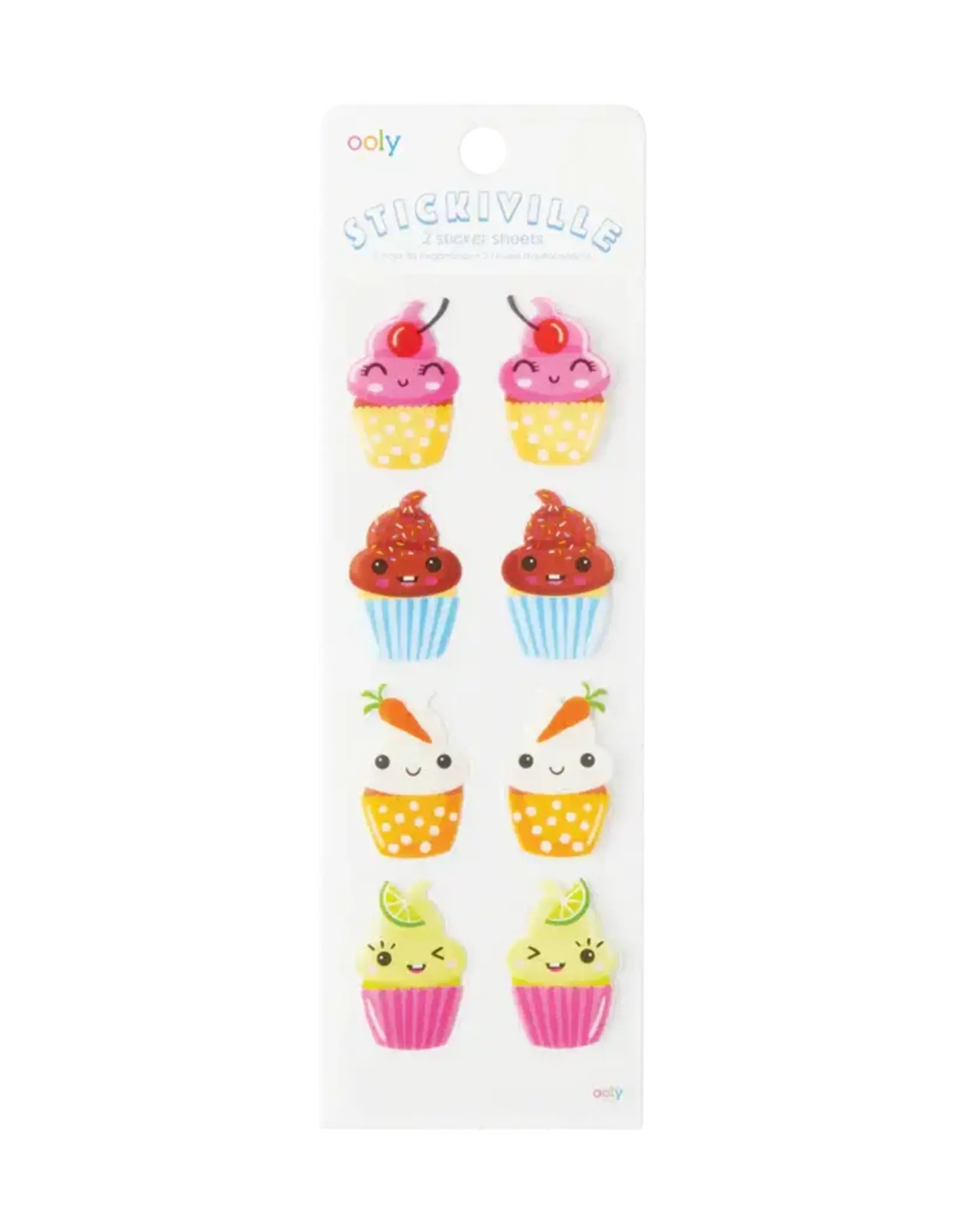 Ooly Stickiville Skinny: Happy Cupcakes (Clear)