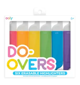 Ooly Do-Overs Erasable Highlighters - Set of 6