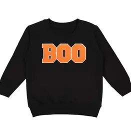 Wink 3T: Boo Patch Halloween Sweatshirt - Black