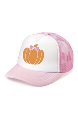 Wink Pumpkin Bow Trucker Hat - Pink/White