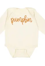 Wink 3-6MO: Pumpkin Long Sleeve Bodysuit - Natural