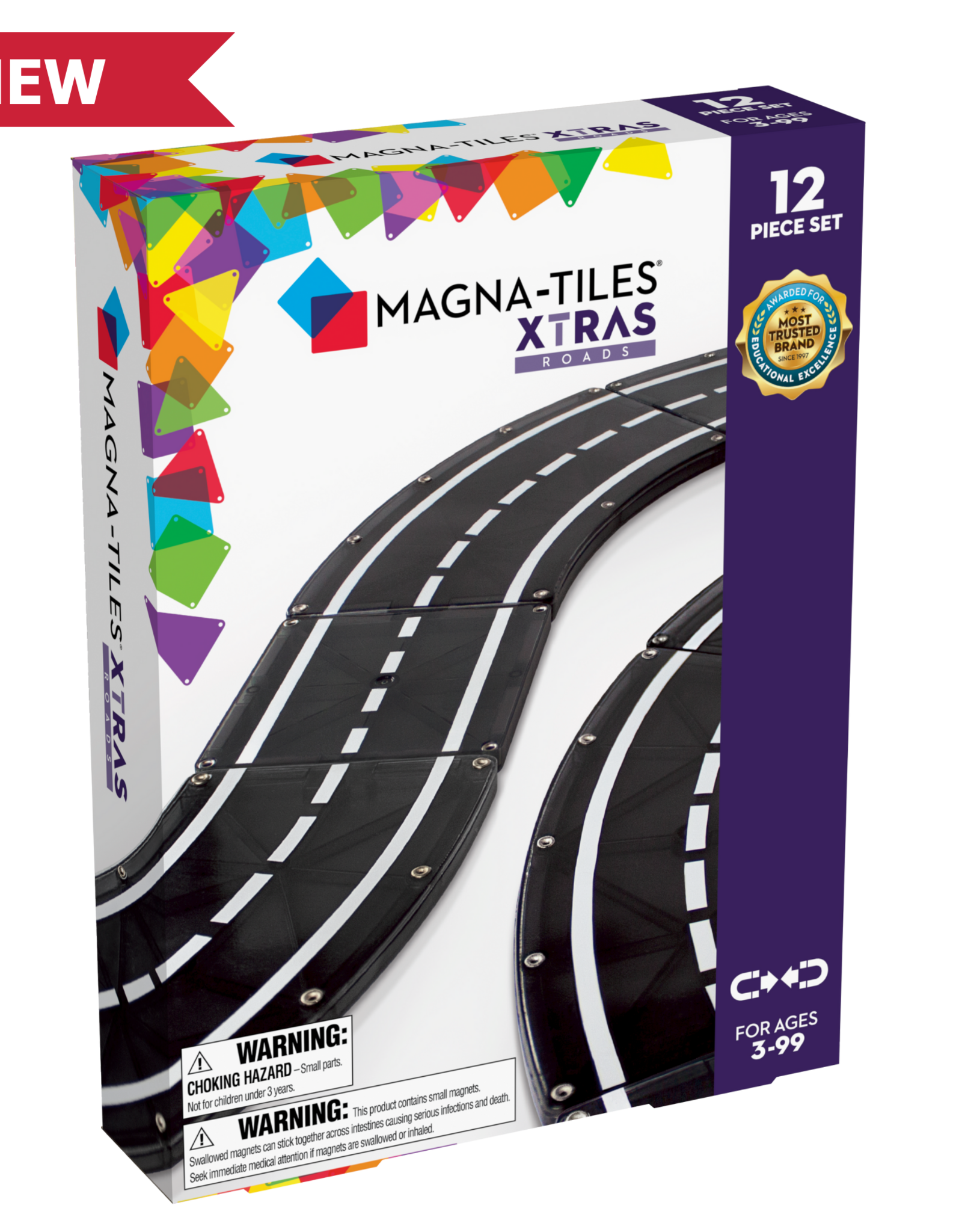 Magna-Tiles Magna-Tiles: XTRAS Roads 12-Piece Set