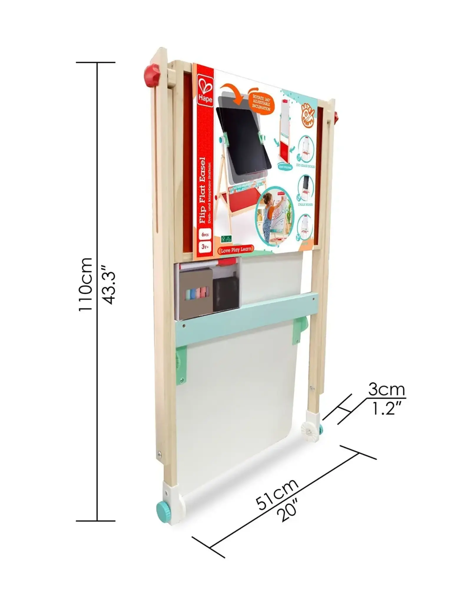 Hape Flip Flat Easel DS