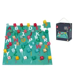 Janod KUBIX 40-CUBE SET + LETTTERS /NUMBERS PUZZLE