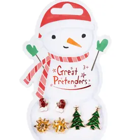 Creative Education Snowman Pierced Earrings, 3 pairs