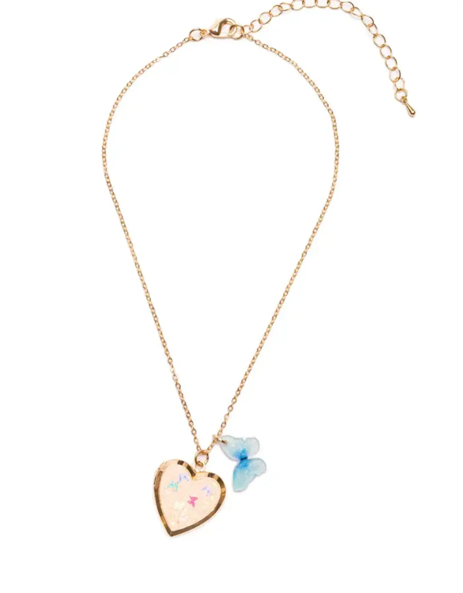 Creative Education Butterfly Heart Locket Necklace