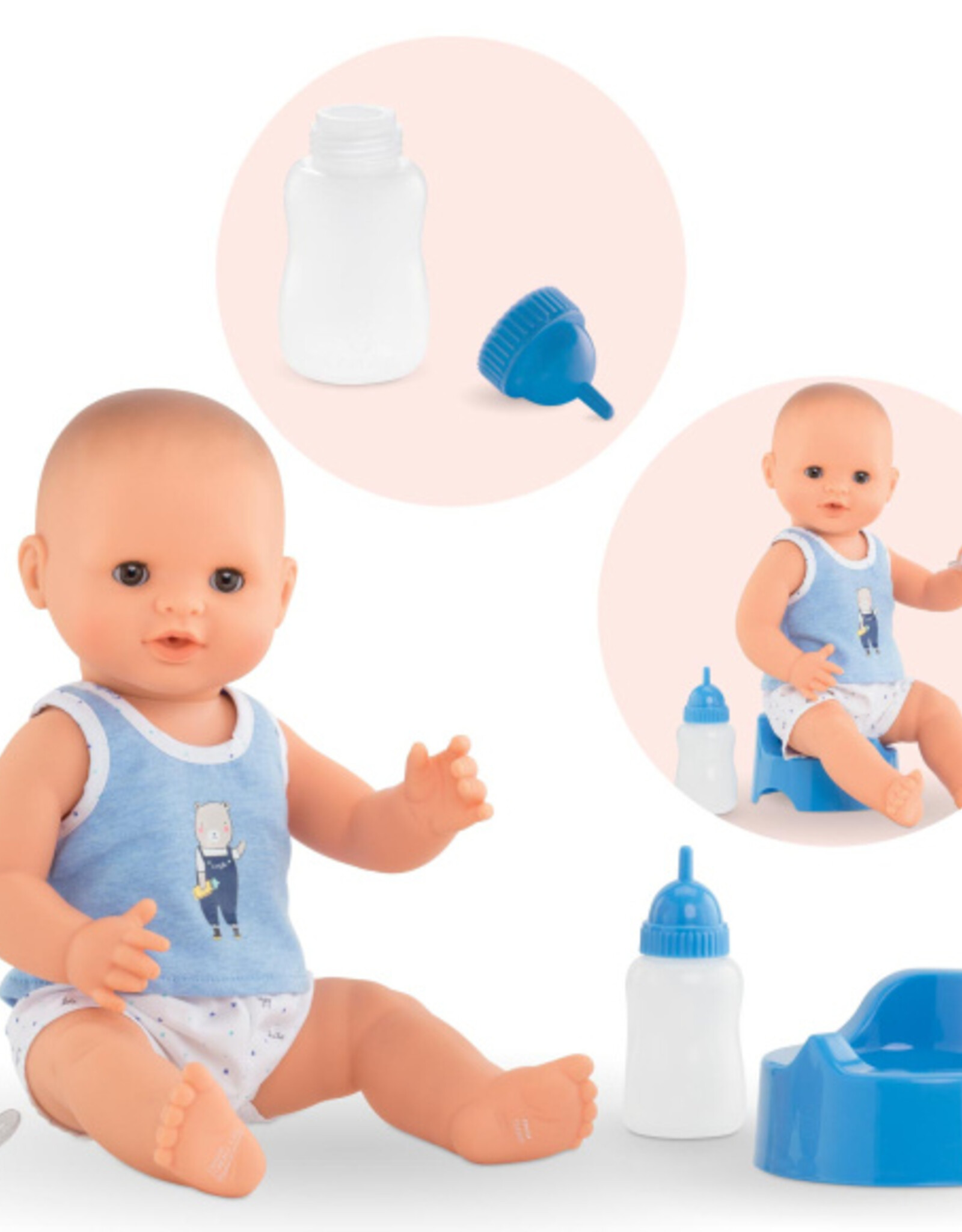 Corolle Paul Drink-and-Wet Bath Baby - 14"