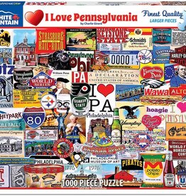 White Mountain Puzzles 1000pc Puzzle: I Love Pennsylvania