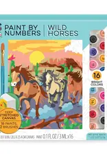 Bright Stripes Paint By Numbers: Wild Horses