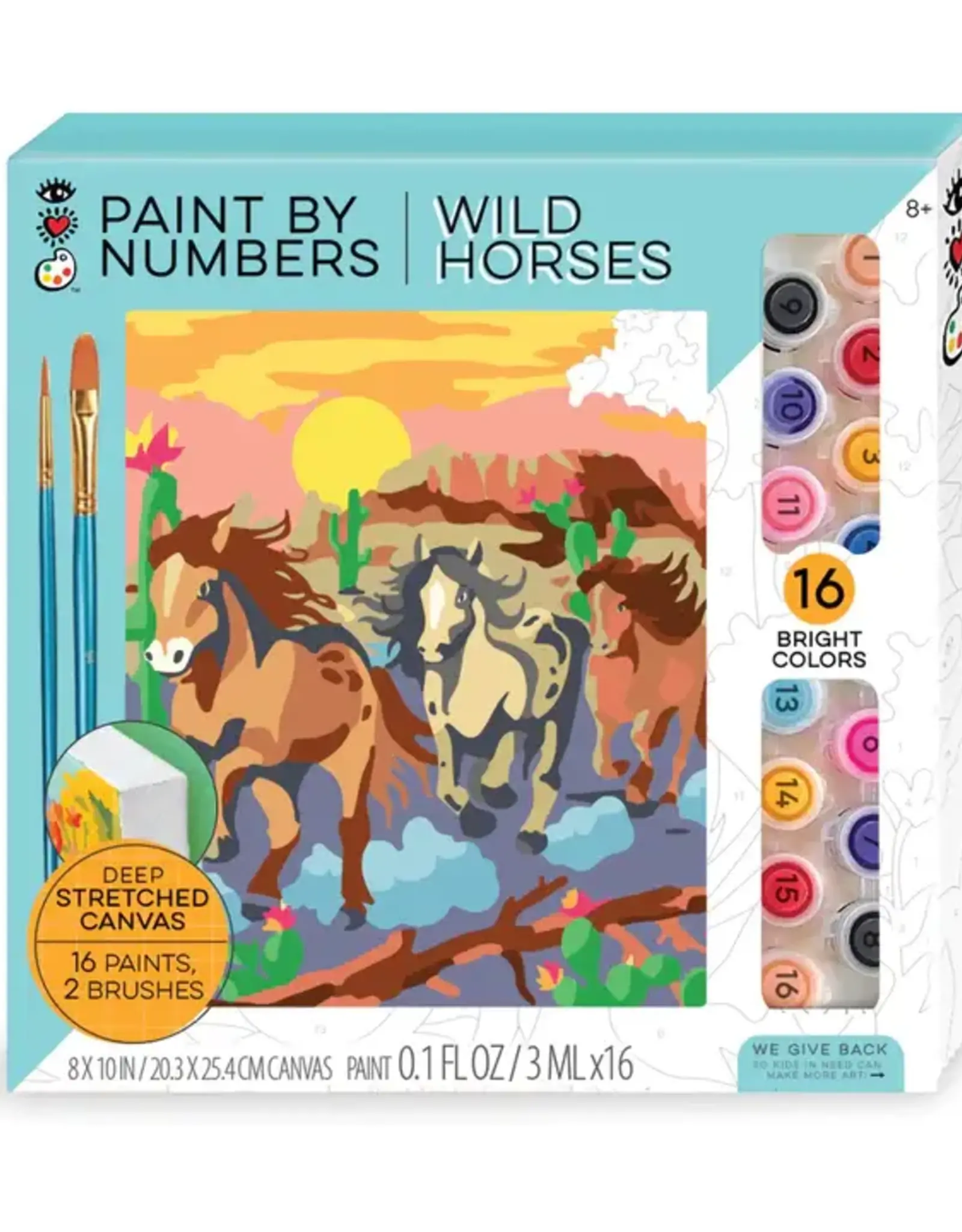 Bright Stripes Paint By Numbers: Wild Horses