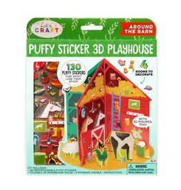 Bright Stripes Puffy Sticker 3D Playhouse: Around The Farm