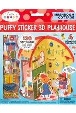 Bright Stripes Puffy Sticker 3D Playhouse: Mushroom Cottage