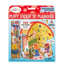 Bright Stripes Puffy Sticker 3D Playhouse: Mushroom Cottage