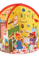 Bright Stripes Puffy Sticker 3D Playhouse: Mushroom Cottage