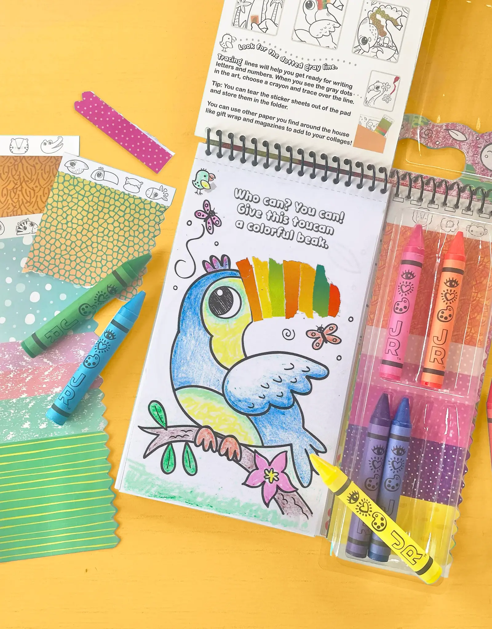 Bright Stripes Art On the Go! Collage Safari Jungle