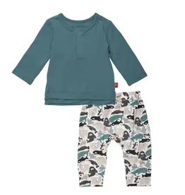 Magnetic Me 9-12MO: Henley Top W/ Pants Set - Seas & Greetings