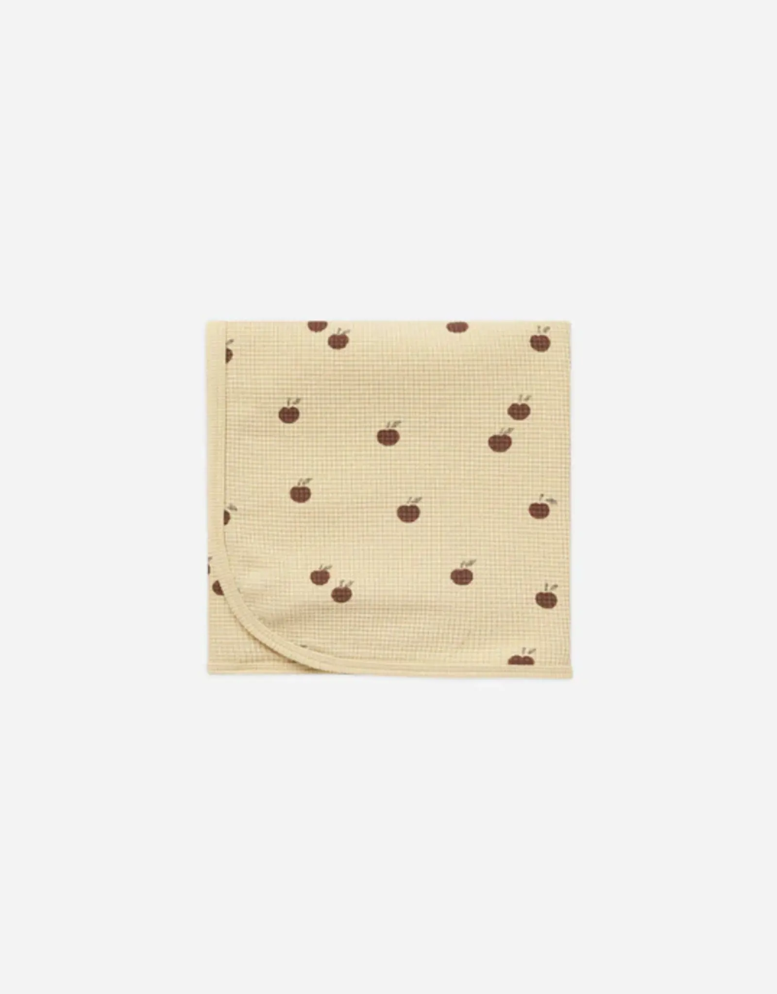QuincyMae Waffle Baby Blanket - Apples