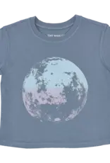 Tiny Whales 8YO: Super Moon Boxy T-Shirt - Navy