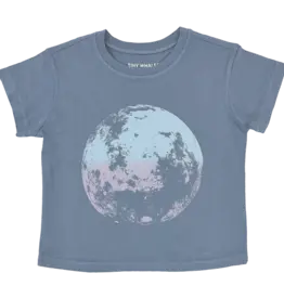 Tiny Whales 4YO: Super Moon Boxy T-Shirt - Navy
