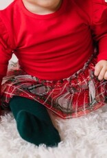 Wink 3-6MO: Christmas Plaid Long Sleeve Tutu Bodysuit