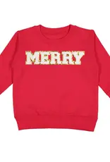 Wink 5/6YO: Merry Patch Christmas Sweatshirt - Red