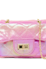 Zomi Gems Classic Metallic Rainbow Mini Bag - Pink