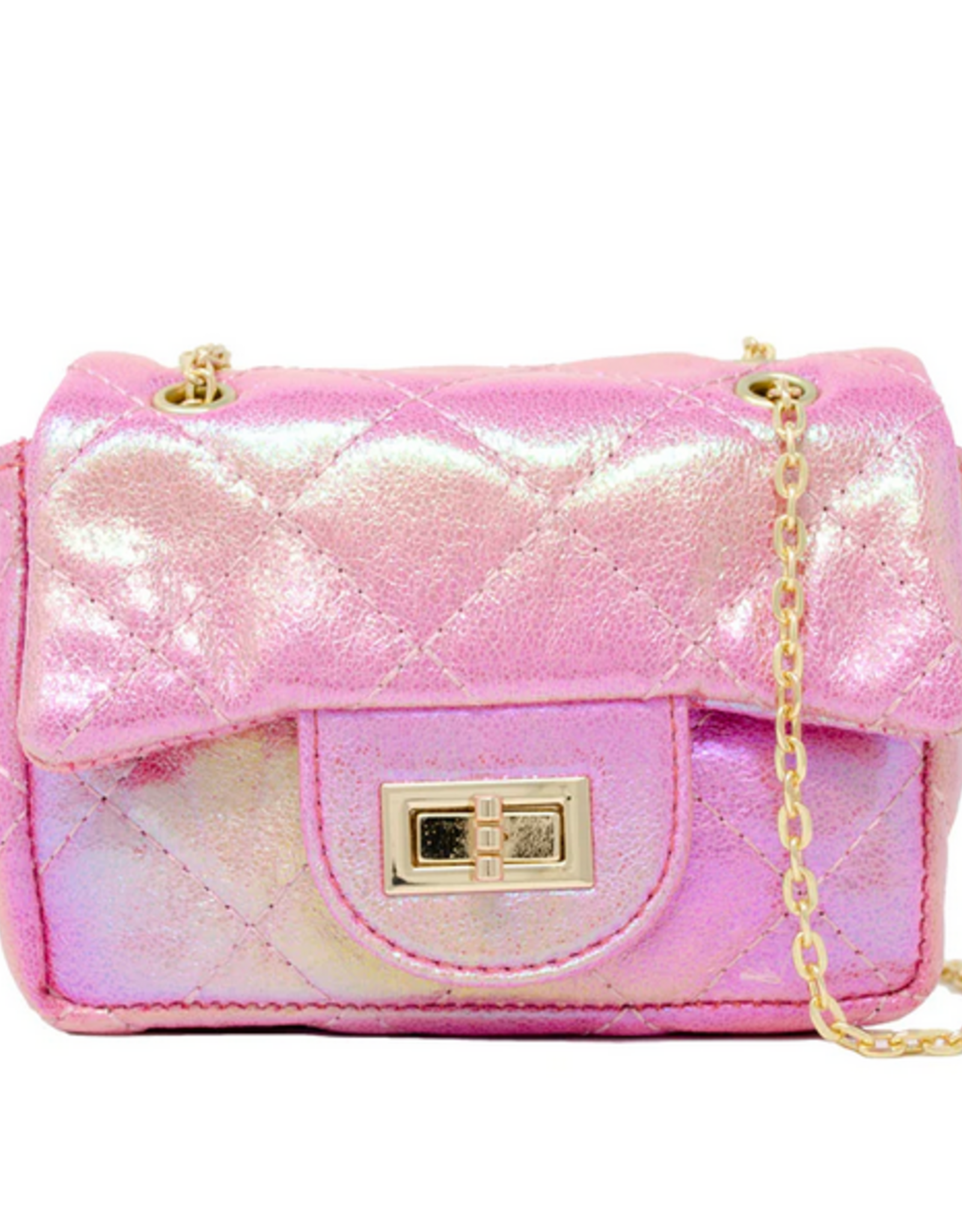 Zomi Gems Classic Metallic Rainbow Mini Bag - Pink